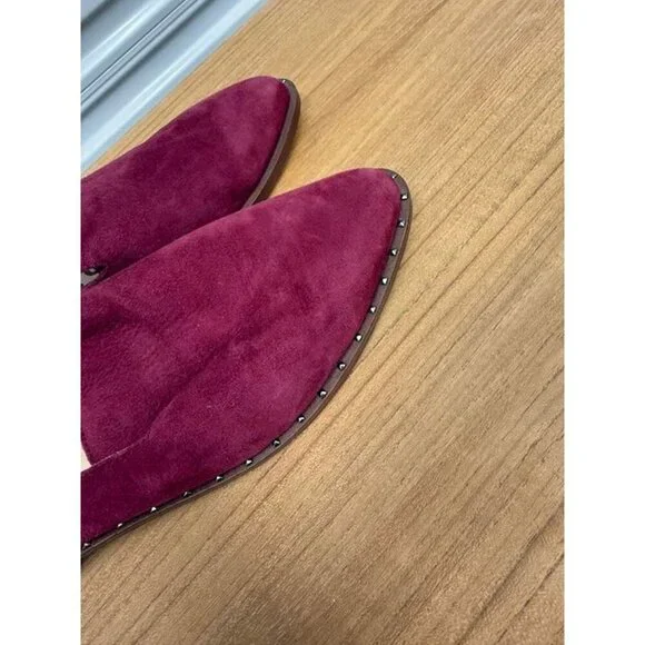 Sam Edelman Lewellyn Studded Red Wine Mule Shoes - Picture 4 of 5